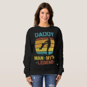 Mens Retro Daddy der Mann, der Mythos, die Legende Sweatshirt (Vorne ganz)