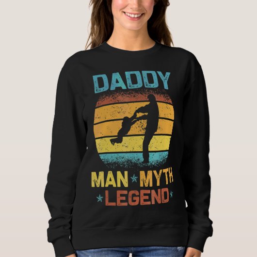Mens Retro Daddy der Mann, der Mythos, die Legende Sweatshirt (Vorderseite)