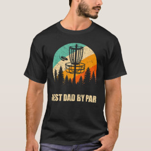 Mens Retro Disk Golf Best Vater Sunset Vintag Fris T-Shirt
