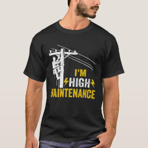 Mens Retro Electrician Lineman Journeyman Ich bin  T-Shirt