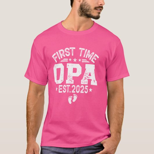 Mens Retro erste OPA EST 2025 für OPA T-Shirt (Vorderseite)