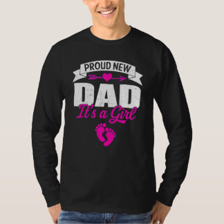 Mens Retro Familie stolz New Dad Es ist ein Mädche T-Shirt