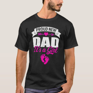 Mens Retro Familie stolz New Dad Es ist ein Mädche T-Shirt
