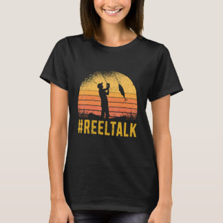 Mens Retro Fischen Reeltalk Fisch Angler Fischer T-Shirt