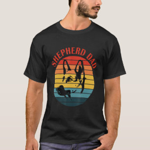 Mens Retro German Shepherd Vater Dog Vaterkind Sch T-Shirt