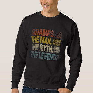 Mens Retro Gramps Man Myth Legend Vintag Vaterscha Sweatshirt