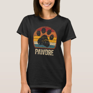 Mens Retro Hund Vater Katze Vater Pawdre Pet Papa T-Shirt