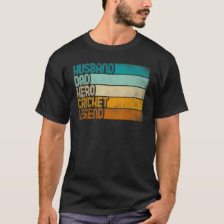 Mens Retro Husband Vater Hero Cricket Legend T-Shirt