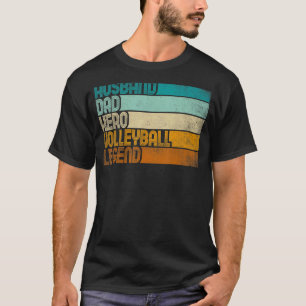 Mens Retro Husband Vater Hero Volleyball Legend T-Shirt