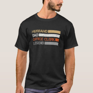 Mens Retro Husband Vater Office Clerk Gastgeschenk T-Shirt