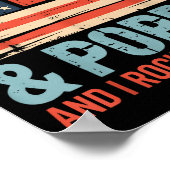 Mens Retro I Have Two Titles Dad &amp; Ppy I Rock  Poster (Ecke)