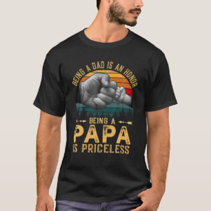 Mens Retro ist Papa ist unbezahlbarer Vatertag T-Shirt