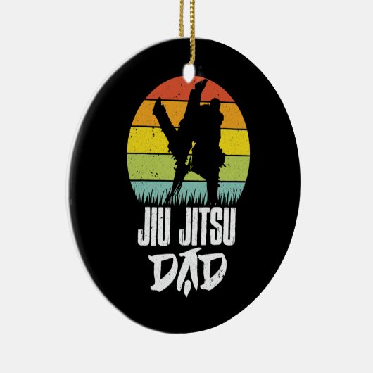 Mens Retro Jiu Jitsu Vater BJJ Vater MIXED MARTIAL Keramik Ornament (Rechts)