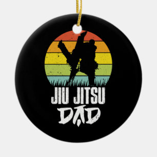 Mens Retro Jiu Jitsu Vater BJJ Vater MIXED MARTIAL Keramik Ornament