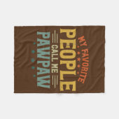 Mens Retro Meine Lieblings-Leute nennen mich Pawpa Fleecedecke (Vorderseite (Horizontal))