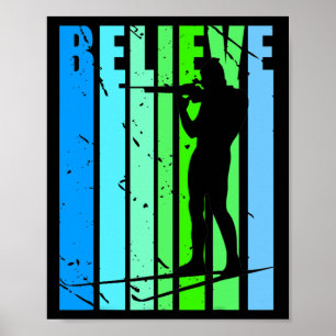 Mens Retro Mens Biathlon Ziel Schützen Gun Ski S Poster