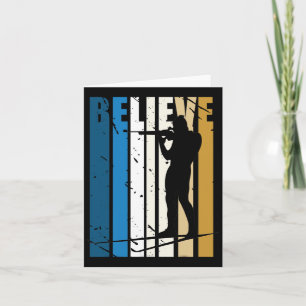 Mens Retro Mens Biathlon Ziel Shooting Gun Winte Karte