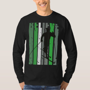 Mens Retro Mens Langlaufski Cool Ma T-Shirt