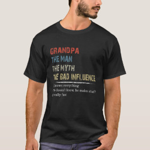 Mens Retro Opa Der Mann, der Mythos, das Böse I T-Shirt