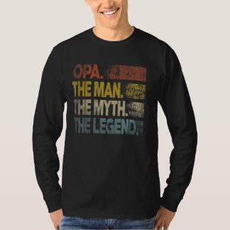 Mens Retro Opa Man Myth Legend Vintager Vater's Da T-Shirt