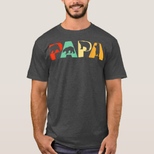 Mens Retro Papa Bear Vater Funny Bear Papa Fatha T-Shirt