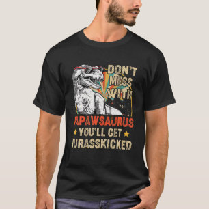 Mens Retro Papaw Rex Saurus Vatertag Weihnachten T-Shirt