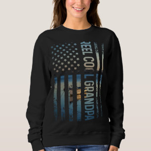 Mens Retro Patriotic Reel Cool Opa Best Daddy Sweatshirt