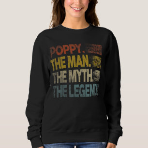 Mens Retro Poppy Man Myth Legend Vintag Vaterschaf Sweatshirt