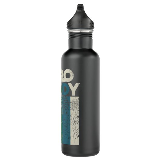 Mens Retro Pyro Daddy Pyrotechniker Vater Firewo Edelstahlflasche (Rechts)