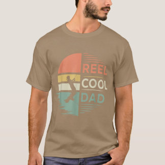 Mens Retro Reel Cooler Vater Fischerei Fischer Fis T-Shirt