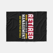 Men's Retro Retired Under New Management See Wife  Fleecedecke (Vorderseite (Horizontal))