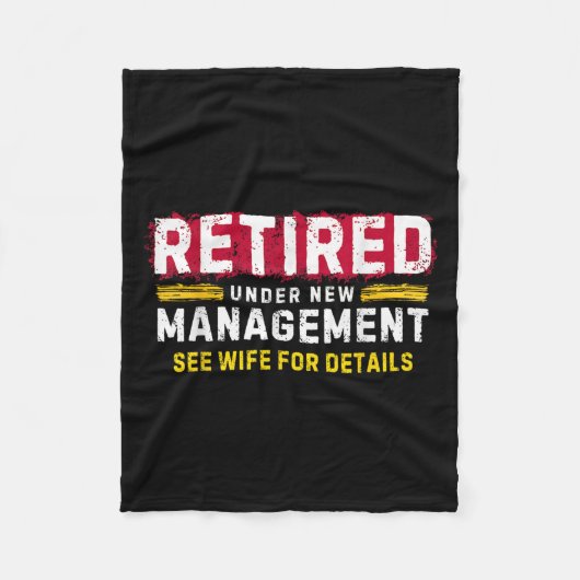 Men's Retro Retired Under New Management See Wife  Fleecedecke (Vorderseite)