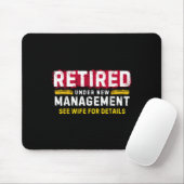 Men's Retro Retired Under New Management See Wife Mousepad (Mit Mouse)