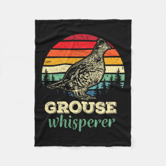 Mens Retro Ruffed Grouse Whisperer Bird Hunting Bi Fleecedecke