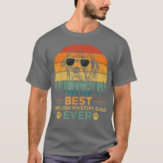 Mens Retro Style Best English Mastiff Vater Ever F T-Shirt