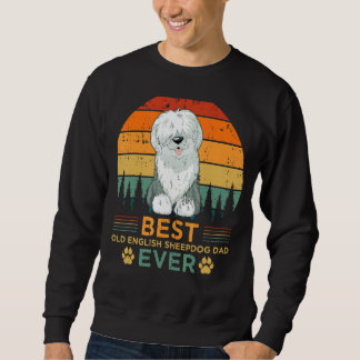 Mens Retro Style Best English Sheepdog Vater Ever  Sweatshirt