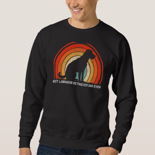 Mens Retro Style Best Labrador Retriever Vater Sweatshirt (Vorderseite)
