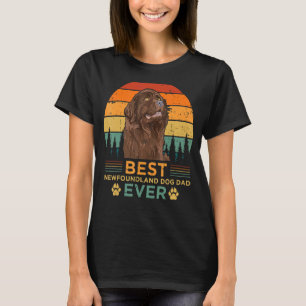 Mens Retro Style Best Neufundland Hund Vater je Fa T-Shirt