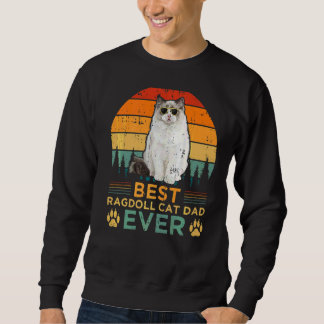 Mens Retro Style Best Ragdoll Chat Vater Ever Fath Sweatshirt