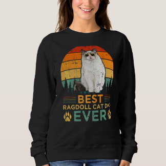 Mens Retro Style Best Ragdoll Chat Vater Ever Fath Sweatshirt