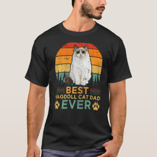 Mens Retro Style Best Ragdoll Chat Vater Ever Fath T-Shirt