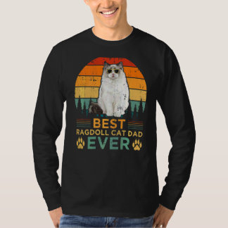 Mens Retro Style Best Ragdoll Chat Vater Ever Fath T-Shirt