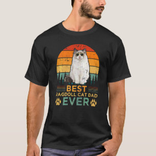 Mens Retro Style Best Ragdoll Chat Vater Ever Fath T-Shirt