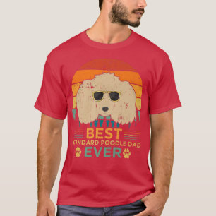 Mens Retro Style Best Standard Poodle Vater je Fet T-Shirt