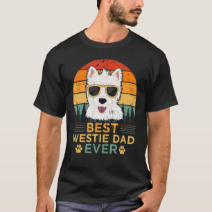 Mens Retro Style Best Westie Vater Ever Vatertag T-Shirt