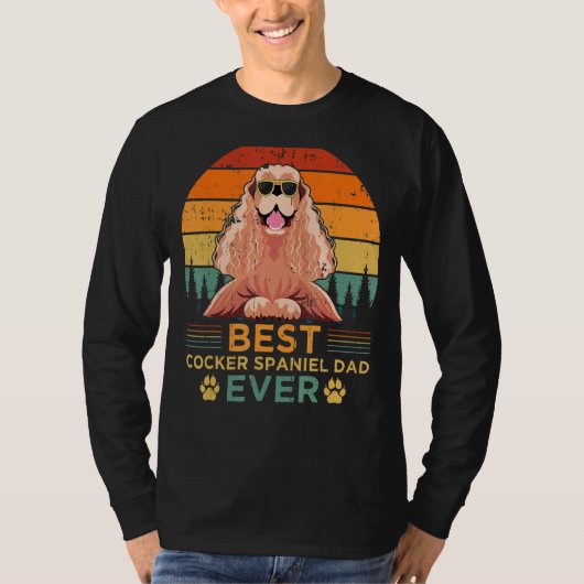 Mens Retro Style Bester Cocker Spanier Vater je Fa T-Shirt (Vorderseite)