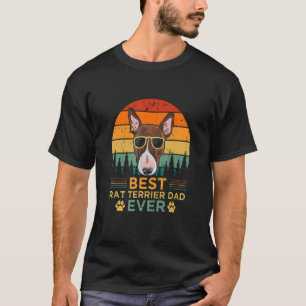 Mens Retro Style Bester Rat Terrier Vater je Vater T-Shirt