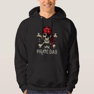 Mens Retro Style Skull Skelett Pirate Vater Vater' Hoodie
