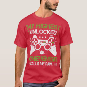 Mens Retro Style Video Game Lover Gamer Papa Fathe T-Shirt