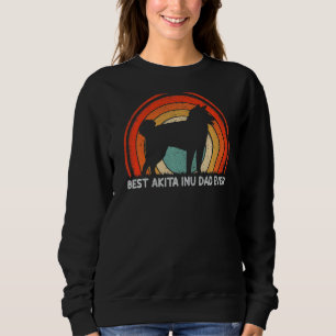 Mens Retro Style Vintag Best Akita Inu Vater Ever Sweatshirt